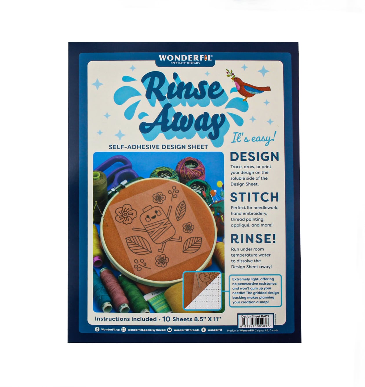 WONDERFIL Rinse Away Design Sheet