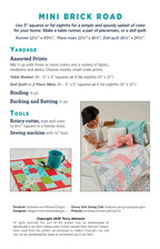 ATKINSON DESIGNS "Mini Brick Road" Table Runner Pattern
