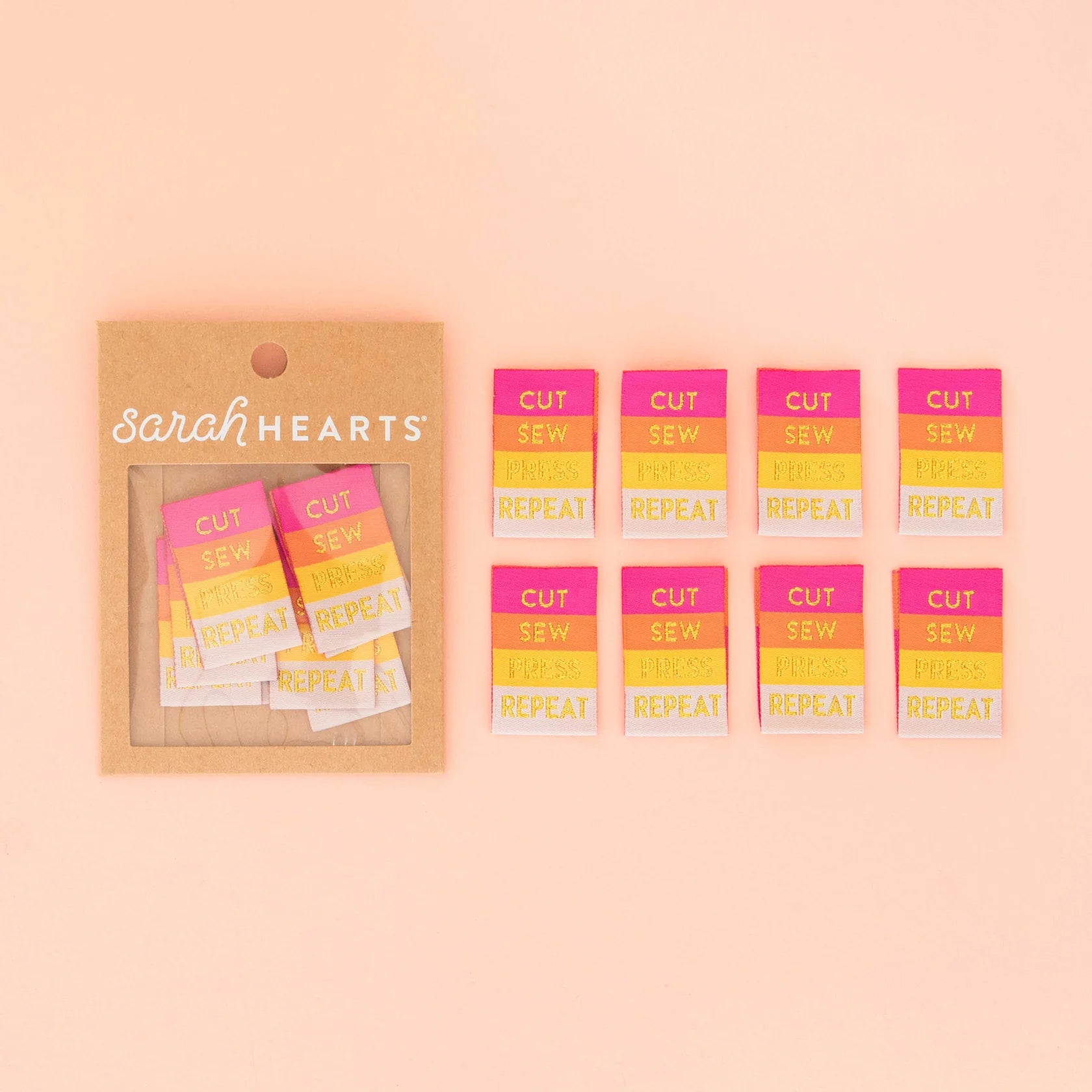 SARAH HEARTS Premium Woven Labels