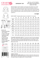CHARM Hepburn Top Pattern