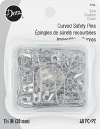 DRITZ  Curved Safety Pins, 40 Pk.