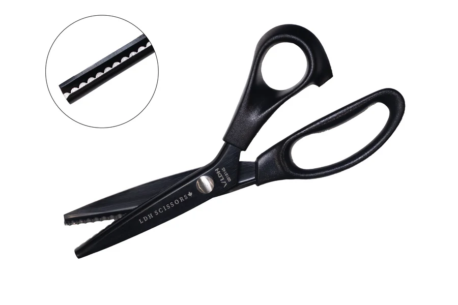LDH Midnight Edition Lightweight Scalloped Pinking Shears, 9"