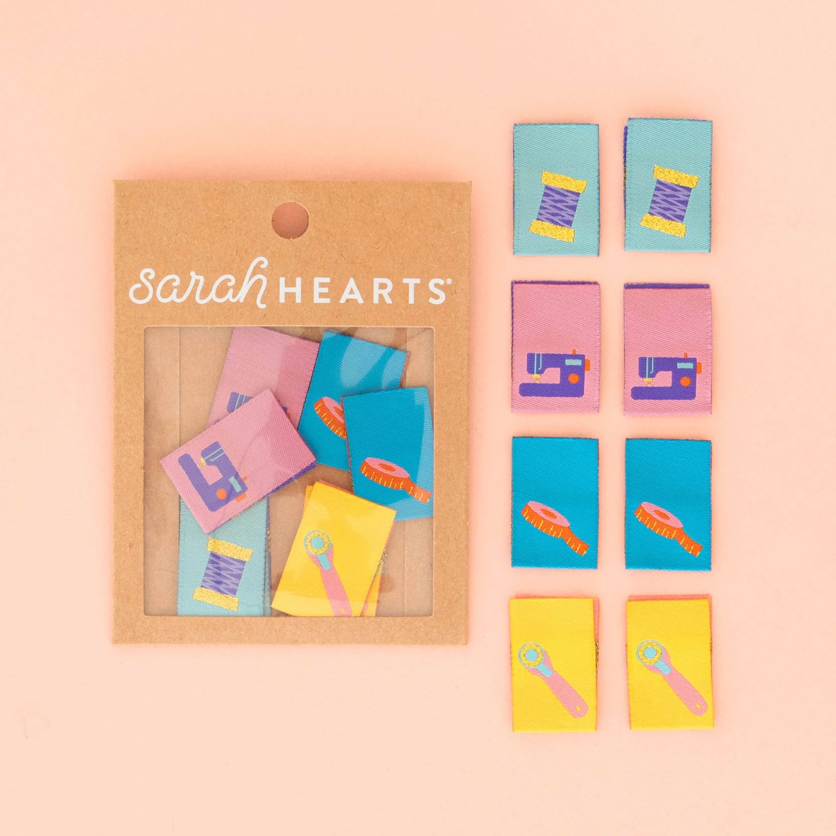 SARAH HEARTS Premium Woven Labels