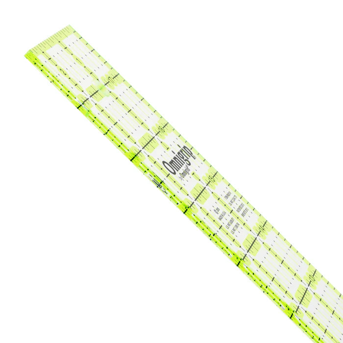 OMNIGRIP Neon Rectangle Ruler, 8-1/2" x 24"